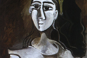 Bust of Woman with Yellow Ribbon (Jacqueline)