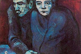 Man and woman in café