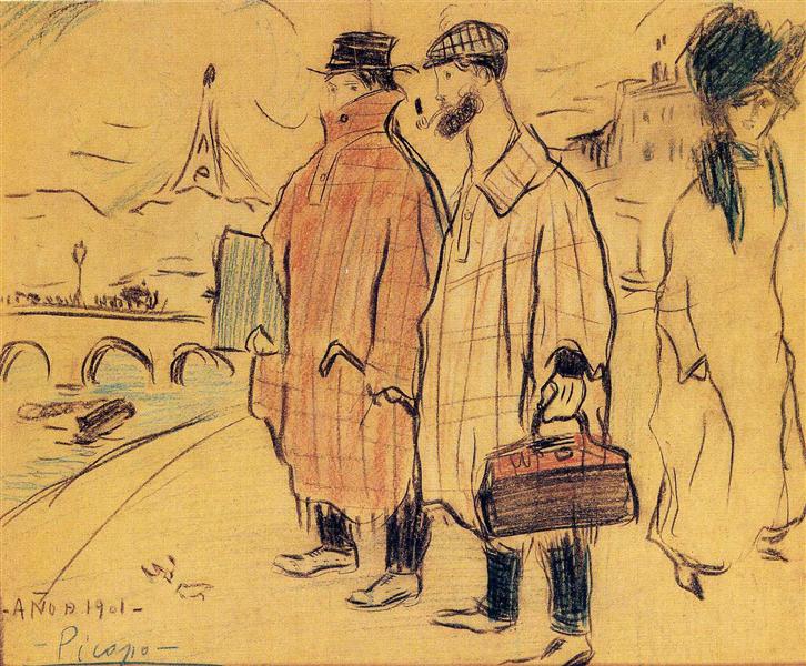Pablo Picasso and Sebast&amp;#236;a Junyer-Vidal arrives to Paris 