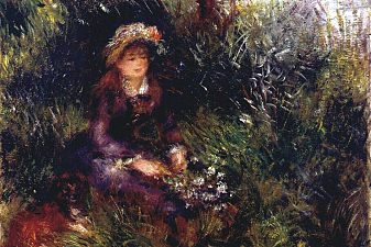 Aline Charigot with a Dog