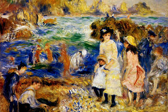 Children by the Sea in Guernsey