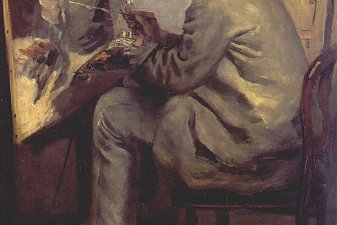 Frederic Bazille Painting The Heron (Frederic Bazille at his Easel)