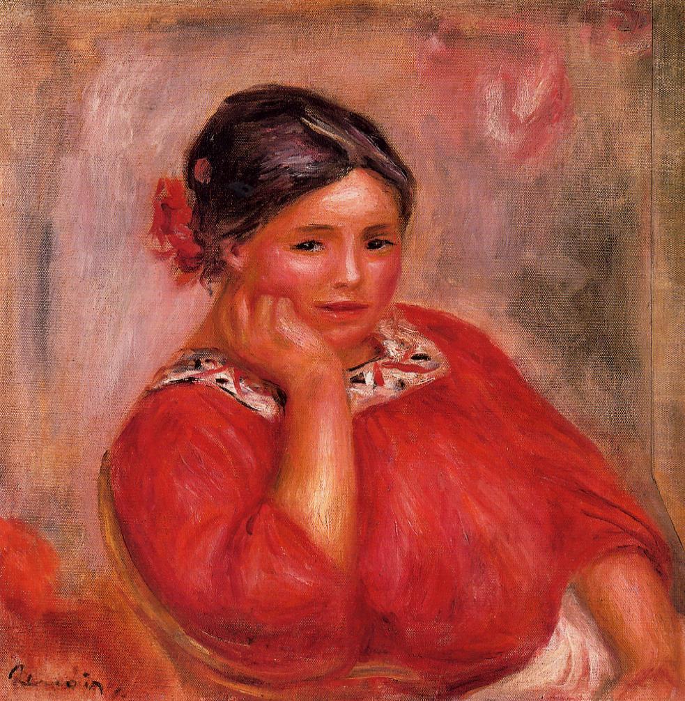 Gabrielle in a Red Blouse 