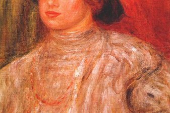 Gabrielle with a large hat