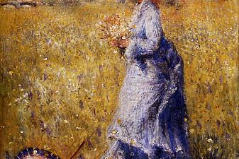 Girl Gathering Flowers