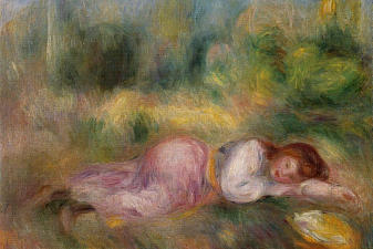 Girl Streched out on the Grass