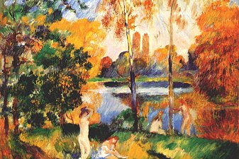 Landscape with female bathers