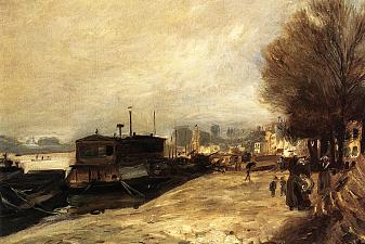 Laundry Boat by the Banks of the Seine, near Paris