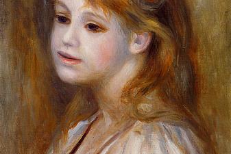 Little Girl with a Red Hair Knot