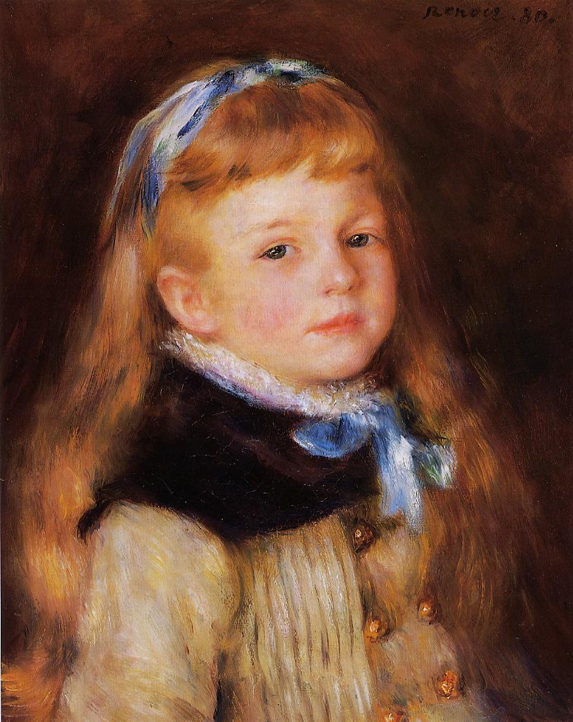 Mademoiselle Grimprel in a Blue Ribbon 