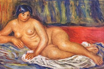 Nude girl reclining