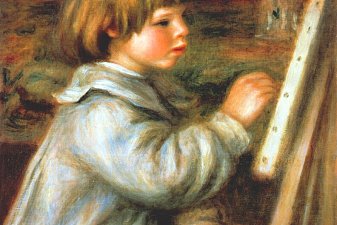 Portrait of Claude Renoir Painting