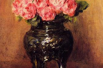 Roses in a China Vase