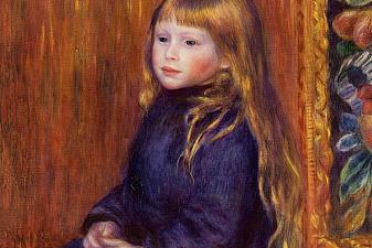 Seated Child in a Blue Dress