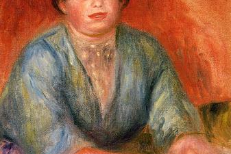 Seated Woman in a Blue Dress