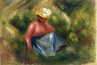 Seated Young Girl with Hat