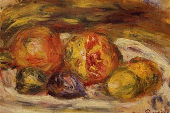 Still Life Pomegranate, Figs and Apples