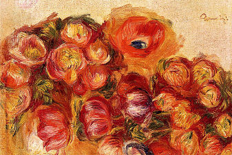 Study of Flowers Anemones and Tulips