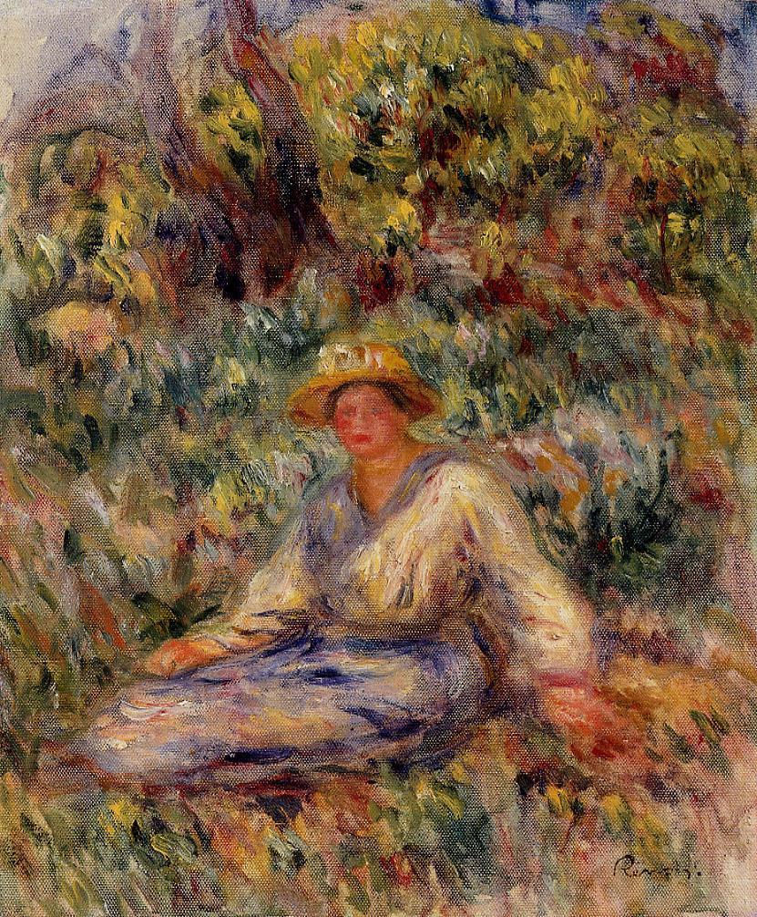 Woman in Blue in a Landscape 