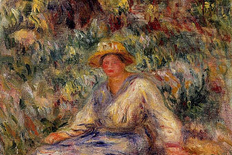 Woman in Blue in a Landscape
