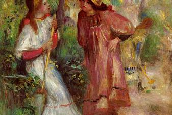 Two Girls in the Garden at Montmartre