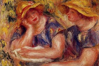 Two Women in Blue Blouses