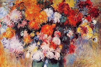 Vase of Chrysanthemums