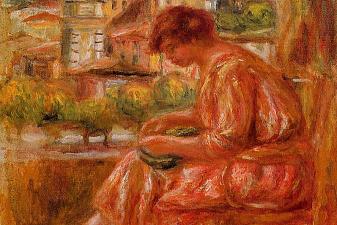 Woman at the Window with a View of Nice