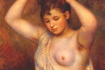 Woman Combing Her Hair