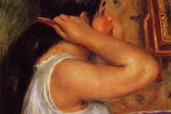 Woman Combing Her Hair