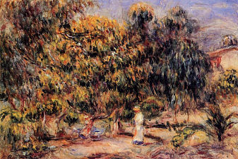 Woman in White in the Garden at Colettes