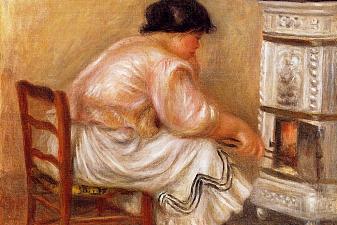 Woman Stoking a Stove