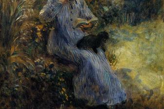 Woman with a Black Dog