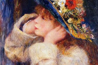 Young Girl in a Hat Decorated with Wildflowers