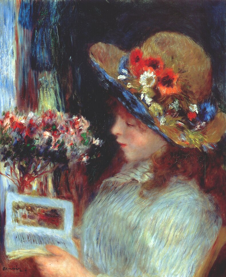 Young girl reading 