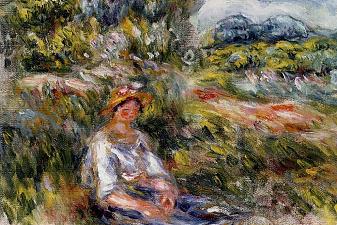 Young Girl Seated in a Meadow