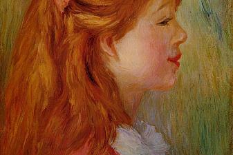Young Girl with Long Hair in Profile