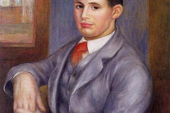 Young Man in a Red Tie, Portrait of Eugene Renoir