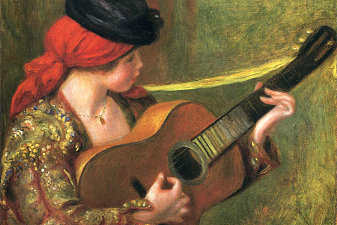 Young Spanish Woman with a Guitar