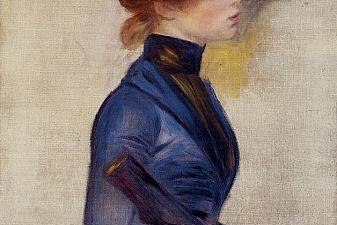 Young Woman in Bright Blue at the Conservatory