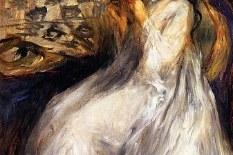 Young Woman in White Reading