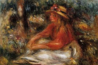 Young Woman Seated on the Grass
