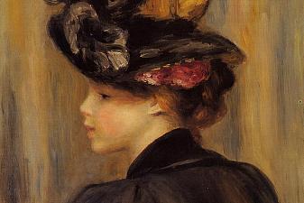 Young Woman Wearing a Black Hat
