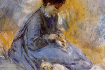 Young Woman with a Dog