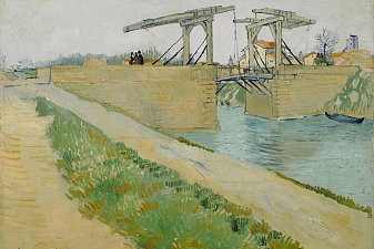 The Langlois Bridge at Arles with Road Alongside the Canal