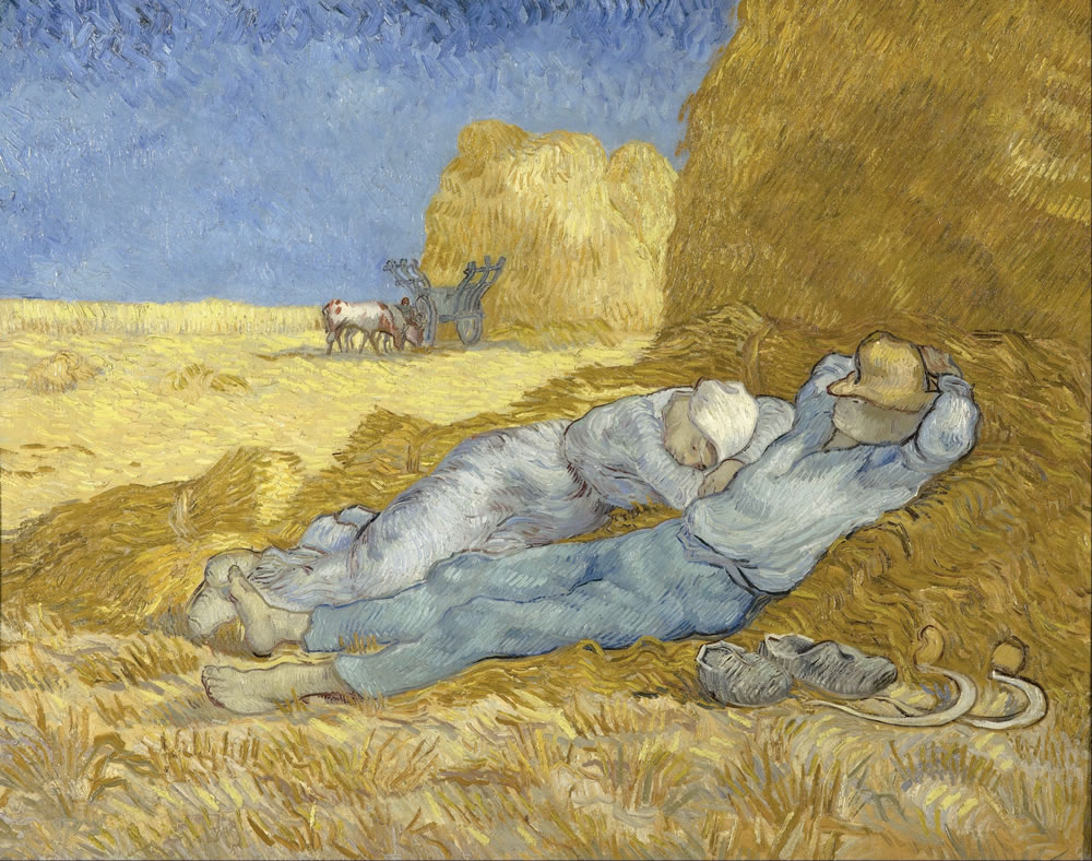 Noon rest from work (after Millet) 午睡