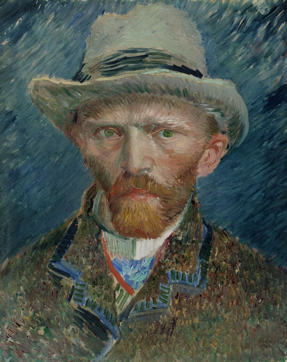 Self Portrait with a Grey Felt Hat 灰色毡帽自画像