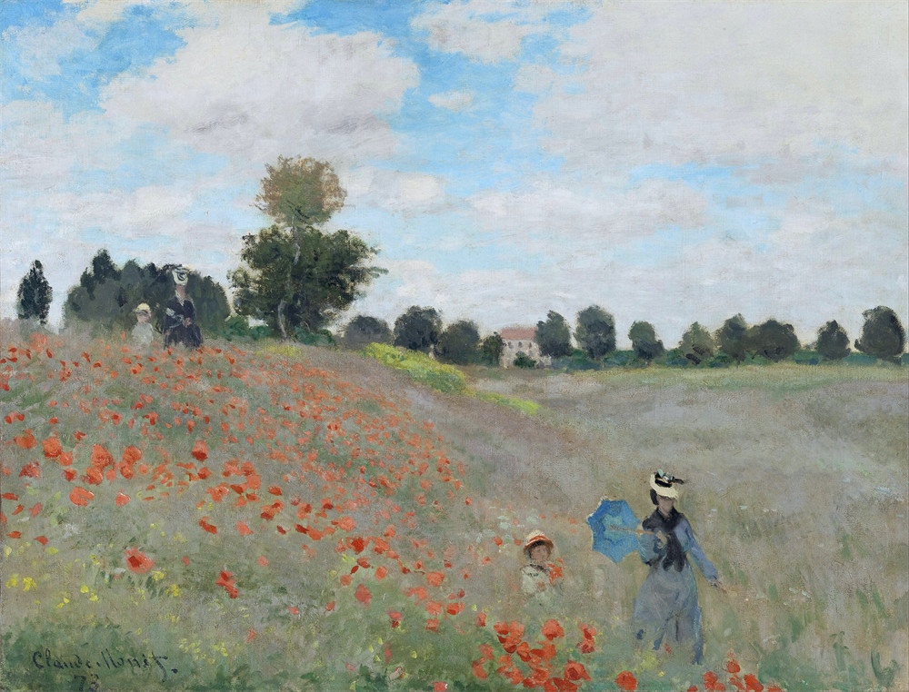 Wild Poppies, near Argenteuil 亚嘉杜的罂粟花田