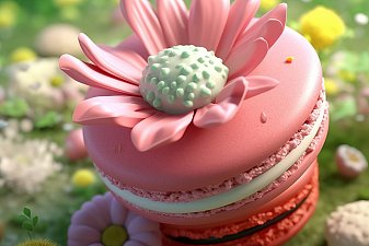 Ai Generated Flower Macaroons