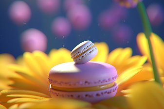 Ai Generated Flower Macaroons